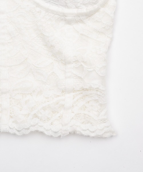 Smyeon(スミョン)の「Soft touch lace camisole/ソフトレースキャミソール(キャミソール・レディース・ホワイト・FREE)」の14枚目の写真