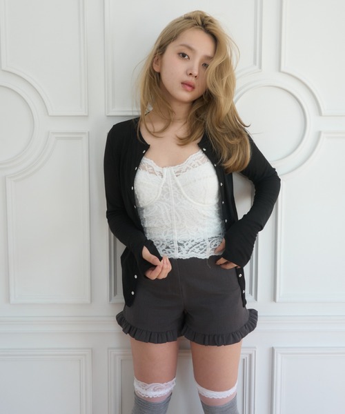 Smyeon(スミョン)の「Soft touch lace camisole/ソフトレースキャミソール(キャミソール・レディース・ホワイト・FREE)」の19枚目の写真