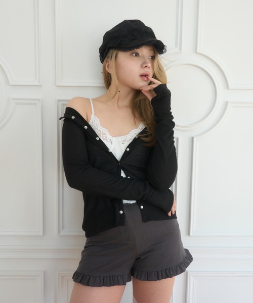 Smyeon(スミョン)の「Soft touch lace camisole/ソフトレースキャミソール(キャミソール・レディース・ホワイト・FREE)」の20枚目の写真
