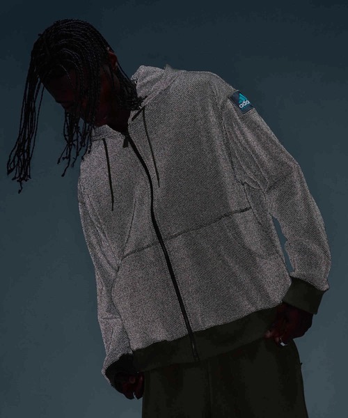 adidas(アディダス)の「adidas EQT リフレクター仕様 パーカー フルジップ / アディダスオリジナルス adidas Originals(パーカー・メンズ・カーキ・LARGE/MEDIUM/SMALL/X-SMALL/XX-LARGE/X-LARGE)」の5枚目の写真