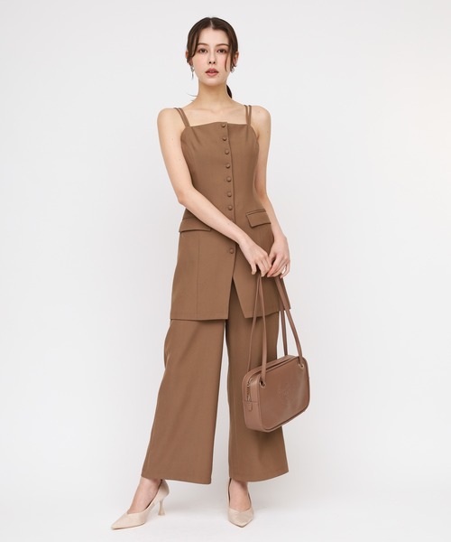 ROYAL PARTY（ロイヤルパーティー）の「ベストレイヤード風オールインワン（つなぎ/オールインワン・レディース・キャメル/ブラック/グレー・FREE）」の11枚目の写真