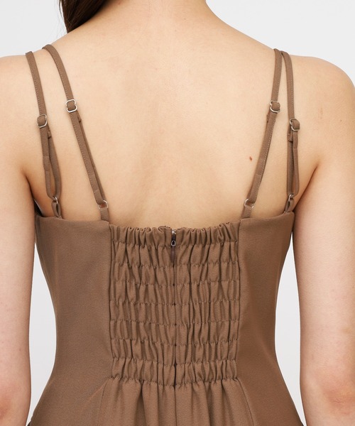 ROYAL PARTY（ロイヤルパーティー）の「ベストレイヤード風オールインワン（つなぎ/オールインワン・レディース・キャメル/ブラック/グレー・FREE）」の6枚目の写真