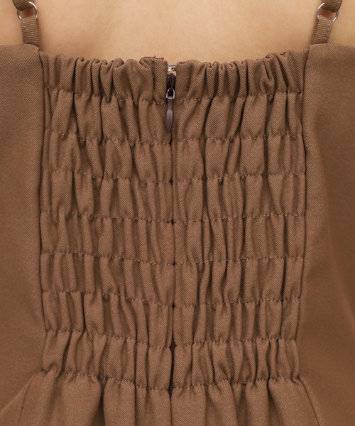 ROYAL PARTY（ロイヤルパーティー）の「ベストレイヤード風オールインワン（つなぎ/オールインワン・レディース・キャメル/ブラック/グレー・FREE）」の9枚目の写真