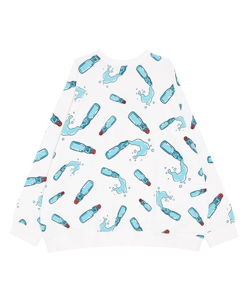 PUNYUS（プニュズ）の「【新サイズ】フード総柄スウェット(RAMUNE)（スウェット・レディース・サックスブルー・1/2/3/4/5）」の7枚目の写真