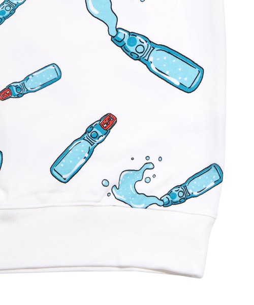 PUNYUS（プニュズ）の「【新サイズ】フード総柄スウェット(RAMUNE)（スウェット・レディース・サックスブルー・1/2/3/4/5）」の9枚目の写真