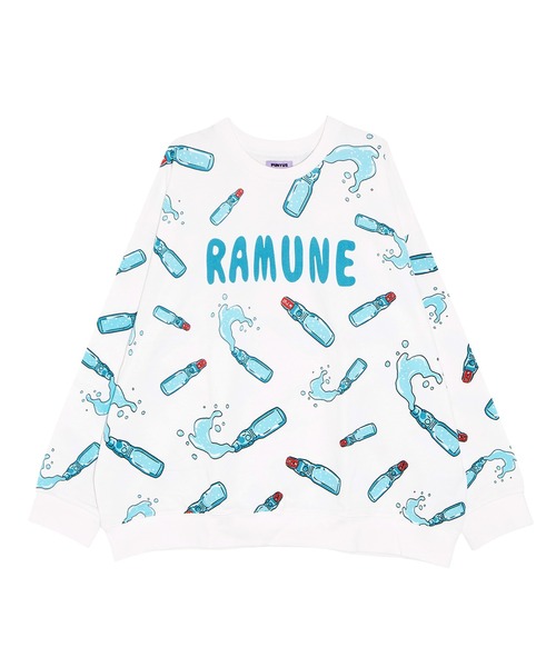 PUNYUS（プニュズ）の「【新サイズ】フード総柄スウェット(RAMUNE)（スウェット・レディース・サックスブルー・1/2/3/4/5）」の10枚目の写真