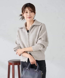a.v.v | WZIP襟付きニットブルゾン(カーディガン/ボレロ)
