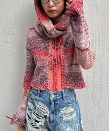 Ameri（アメリ）の「＜ZOZOTOWN限定＞2WAY MELANGE KNIT SCARF SET TOP（ニット/セーター）」