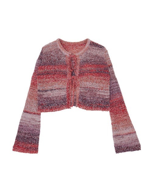 2WAY MELANGE KNIT SCARF SET TOP