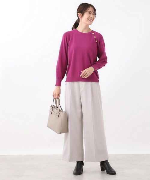 セール】【腰周りすっきり◎】ワイドクロップドパンツ（その他パンツ