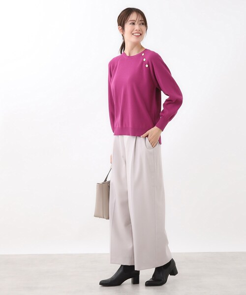 セール】【腰周りすっきり◎】ワイドクロップドパンツ（その他パンツ