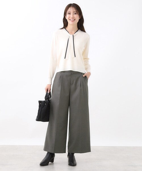 Reflect(リフレクト)の「【腰周りすっきり◎】ワイドクロップドパンツ(その他パンツ・レディース・ブラック/ブラウン系その他/ナチュラル/ダークグレー/ネイビー・05/07/09/11/13/15 /17)」の22枚目の写真
