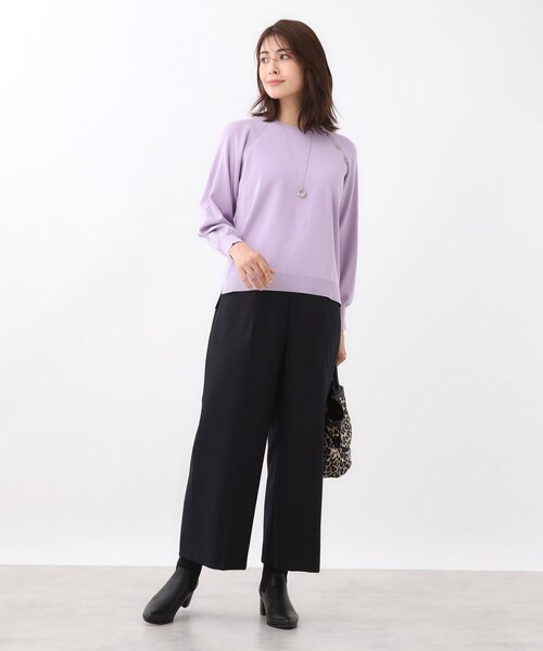 Reflect(リフレクト)の「【腰周りすっきり◎】ワイドクロップドパンツ(その他パンツ・レディース・ブラック/ブラウン系その他/ナチュラル/ダークグレー/ネイビー・05/07/09/11/13/15 /17)」の15枚目の写真