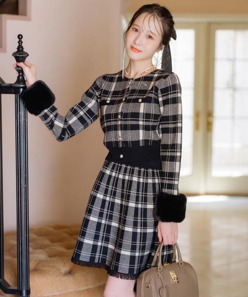 【美品】swinswing スウィング　ファー×ニット　ジレ　40サイズ 美品】swinswing スウィング ファー×ニット ジレ 40サイズ ファー