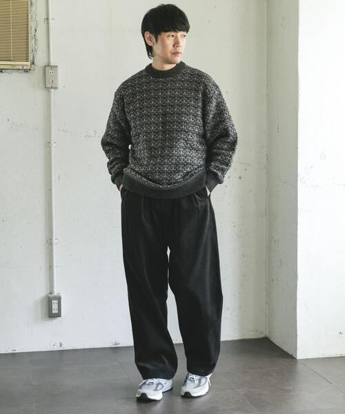 URBAN RESEARCH DOORS(アーバンリサーチドアーズ)の「ツイードライク ボーダーニット(ニット/セーター・メンズ・ブラック系その他/グレー系その他/ブラウン系その他・LARGE/MEDIUM)」の11枚目の写真
