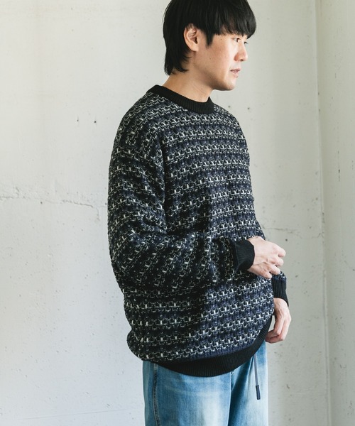 セール】ツイードライク ボーダーニット（ニット/セーター）｜URBAN