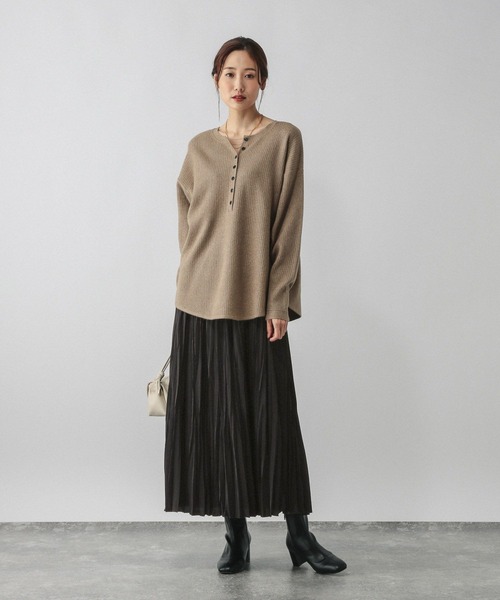 GLOBAL WORK（グローバルワーク）の「ワッシャープリーツスカート/603882（スカート・レディース・ダークブラウン/ブラック/ベージュ系その他3/ブラック系その他・SHORT/REGULAR）」の14枚目の写真