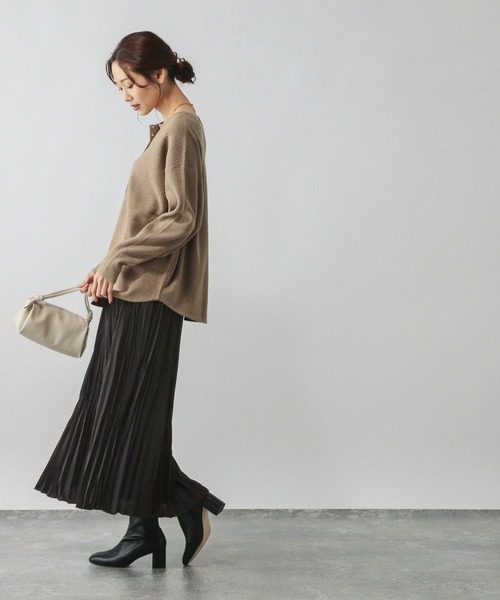 GLOBAL WORK（グローバルワーク）の「ワッシャープリーツスカート/603882（スカート・レディース・ダークブラウン/ブラック/ベージュ系その他3/ブラック系その他・SHORT/REGULAR）」の15枚目の写真