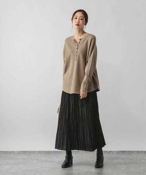 GLOBAL WORK（グローバルワーク）の「ワッシャープリーツスカート/603882（スカート・レディース・ダークブラウン/ブラック/ベージュ系その他3/ブラック系その他・SHORT/REGULAR）」の16枚目の写真