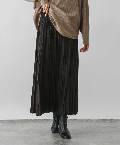 GLOBAL WORK（グローバルワーク）の「ワッシャープリーツスカート/603882（スカート・レディース・ダークブラウン/ブラック/ベージュ系その他3/ブラック系その他・SHORT/REGULAR）」の17枚目の写真