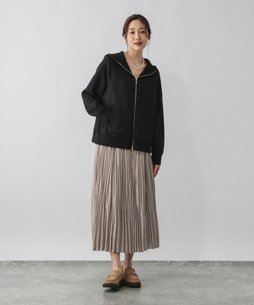 GLOBAL WORK（グローバルワーク）の「ワッシャープリーツスカート/603882（スカート・レディース・ダークブラウン/ブラック/ベージュ系その他3/ブラック系その他・SHORT/REGULAR）」の19枚目の写真