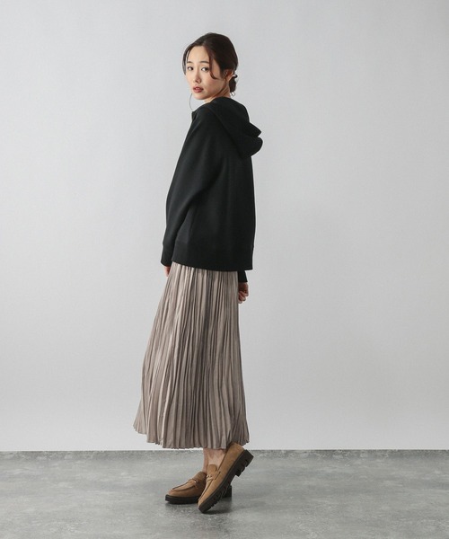 GLOBAL WORK（グローバルワーク）の「ワッシャープリーツスカート/603882（スカート・レディース・ダークブラウン/ブラック/ベージュ系その他3/ブラック系その他・SHORT/REGULAR）」の20枚目の写真