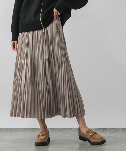 GLOBAL WORK（グローバルワーク）の「ワッシャープリーツスカート/603882（スカート・レディース・ダークブラウン/ブラック/ベージュ系その他3/ブラック系その他・SHORT/REGULAR）」の21枚目の写真