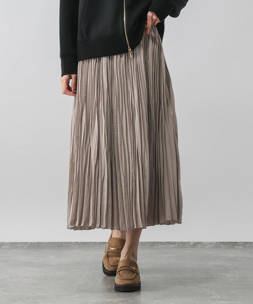 GLOBAL WORK（グローバルワーク）の「ワッシャープリーツスカート/603882（スカート・レディース・ダークブラウン/ブラック/ベージュ系その他3/ブラック系その他・SHORT/REGULAR）」の22枚目の写真