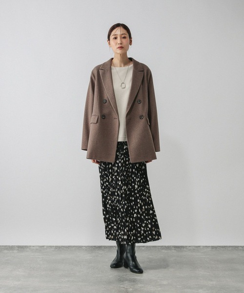 GLOBAL WORK（グローバルワーク）の「ワッシャープリーツスカート/603882（スカート・レディース・ダークブラウン/ブラック/ベージュ系その他3/ブラック系その他・SHORT/REGULAR）」の6枚目の写真