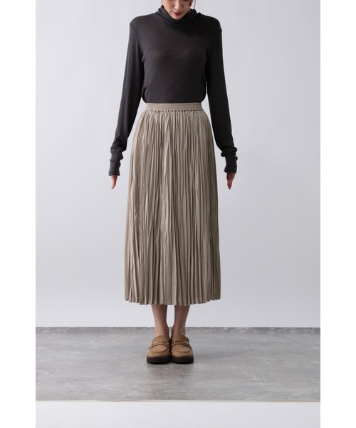 GLOBAL WORK（グローバルワーク）の「ワッシャープリーツスカート/603882（スカート・レディース・ダークブラウン/ブラック/ベージュ系その他3/ブラック系その他・SHORT/REGULAR）」の9枚目の写真