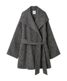 Mila Owen | 共ベルト付きビックカラーミディ丈コート(ステンカラーコート)