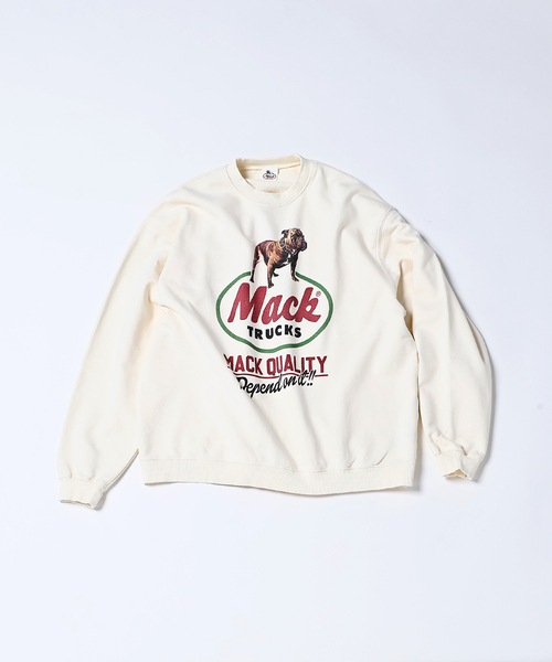 JOURNAL STANDARD relume（ジャーナルスタンダード　レリューム）の「MACK TRUCKS / マック・トラックス 別注 フェード  プリント スウェット（スウェット・メンズ・ブラック/ライトグレー/ホワイト×ホワイト・LARGE/MEDIUM）」の2枚目の写真