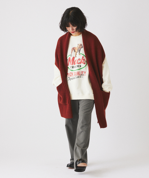 JOURNAL STANDARD relume（ジャーナルスタンダード　レリューム）の「MACK TRUCKS / マック・トラックス 別注 フェード  プリント スウェット（スウェット・メンズ・ブラック/ライトグレー/ホワイト×ホワイト・LARGE/MEDIUM）」の6枚目の写真