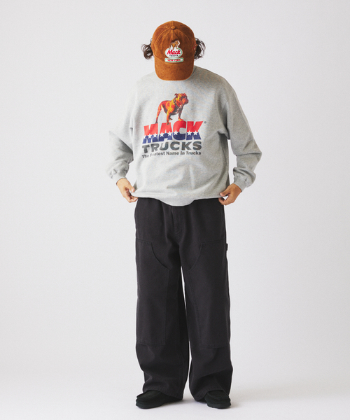 JOURNAL STANDARD relume（ジャーナルスタンダード　レリューム）の「MACK TRUCKS / マック・トラックス 別注 フェード  プリント スウェット（スウェット・メンズ・ブラック/ライトグレー/ホワイト×ホワイト・LARGE/MEDIUM）」の7枚目の写真