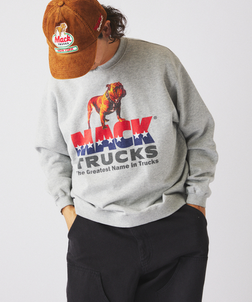 JOURNAL STANDARD relume（ジャーナルスタンダード　レリューム）の「MACK TRUCKS / マック・トラックス 別注 フェード  プリント スウェット（スウェット・メンズ・ブラック/ライトグレー/ホワイト×ホワイト・LARGE/MEDIUM）」の11枚目の写真