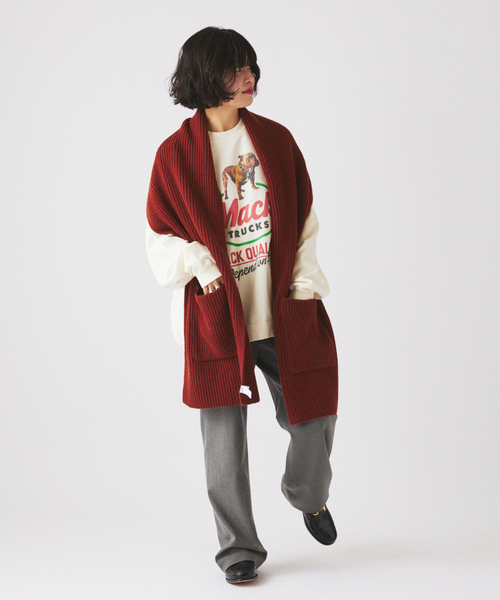 JOURNAL STANDARD relume（ジャーナルスタンダード　レリューム）の「MACK TRUCKS / マック・トラックス 別注 フェード  プリント スウェット（スウェット・メンズ・ブラック/ライトグレー/ホワイト×ホワイト・LARGE/MEDIUM）」の19枚目の写真