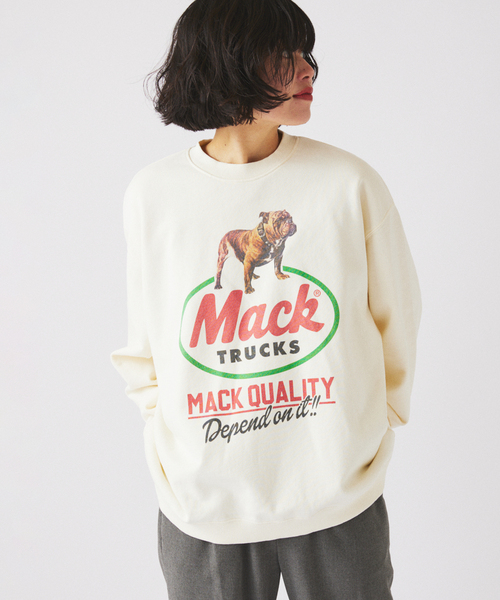 JOURNAL STANDARD relume（ジャーナルスタンダード　レリューム）の「MACK TRUCKS / マック・トラックス 別注 フェード  プリント スウェット（スウェット・メンズ・ブラック/ライトグレー/ホワイト×ホワイト・LARGE/MEDIUM）」の21枚目の写真