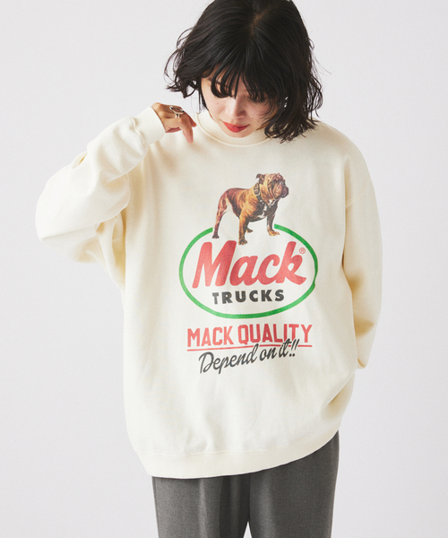 JOURNAL STANDARD relume（ジャーナルスタンダード　レリューム）の「MACK TRUCKS / マック・トラックス 別注 フェード  プリント スウェット（スウェット・メンズ・ブラック/ライトグレー/ホワイト×ホワイト・LARGE/MEDIUM）」の22枚目の写真