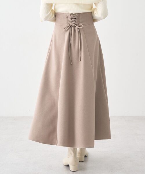 earth music&ecology（アースミュージックアンドエコロジー）の「バックレースアップスカート（スカート・レディース・ベージュ/ブラック/ブラウン系その他4/ブルー系その他5・S/M）」の5枚目の写真