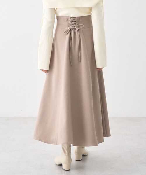 earth music&ecology（アースミュージックアンドエコロジー）の「バックレースアップスカート（スカート・レディース・ベージュ/ブラック/ブラウン系その他4/ブルー系その他5・S/M）」の8枚目の写真