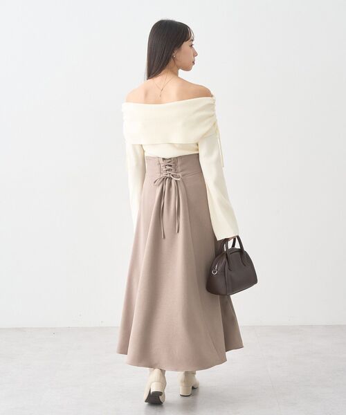 earth music&ecology（アースミュージックアンドエコロジー）の「バックレースアップスカート（スカート・レディース・ベージュ/ブラック/ブラウン系その他4/ブルー系その他5・S/M）」の12枚目の写真