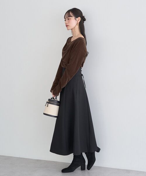 earth music&ecology（アースミュージックアンドエコロジー）の「バックレースアップスカート（スカート・レディース・ベージュ/ブラック/ブラウン系その他4/ブルー系その他5・S/M）」の17枚目の写真