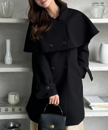 TREOVER（トレオーバー）の「ケープで魅せる2wayミドルコート（ステンカラーコート）」