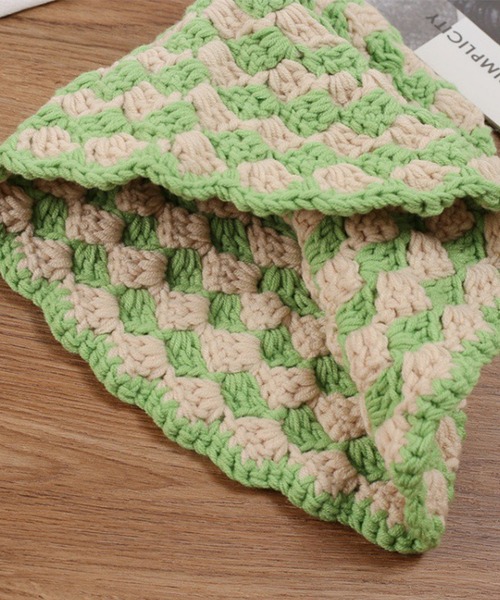 SANSeLF（サンセルフ）の「【SANSeLF】 クロシェバケットハット 立体編みデザイン ニット風 saa25a173（ニットキャップ/ビーニー・レディース・ベージュ/グリーン/ブラック・FREE）」の10枚目の写真