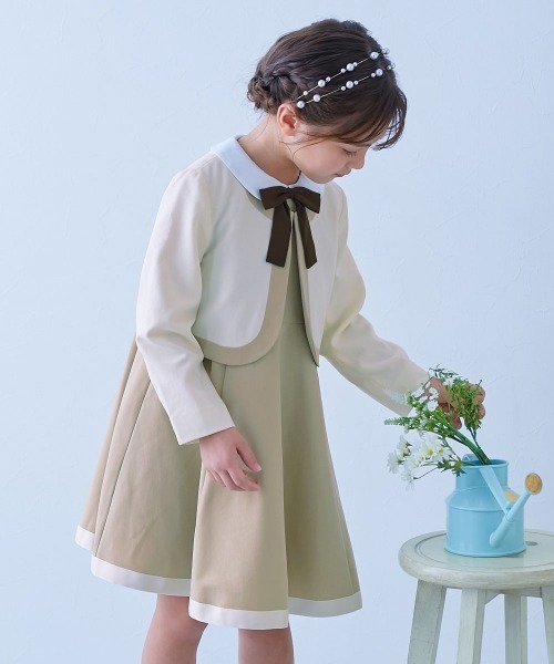 セール】フォーマル 襟付きドレス 2点セット（スーツセット