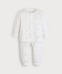 moimoln（モイモルン）の「【ルームウェア】キャットコットンダブルフェイス総柄長袖トップス＆パンツ（ルームウェア/パジャマ・キッズ）」