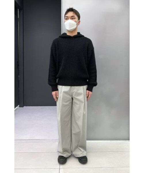 INSILENCE(インサイロンス)の「リネンコットンニットフードパーカー ブラック(ニット/セーター・メンズ・その他・SMALL/MEDIUM)」の2枚目の写真