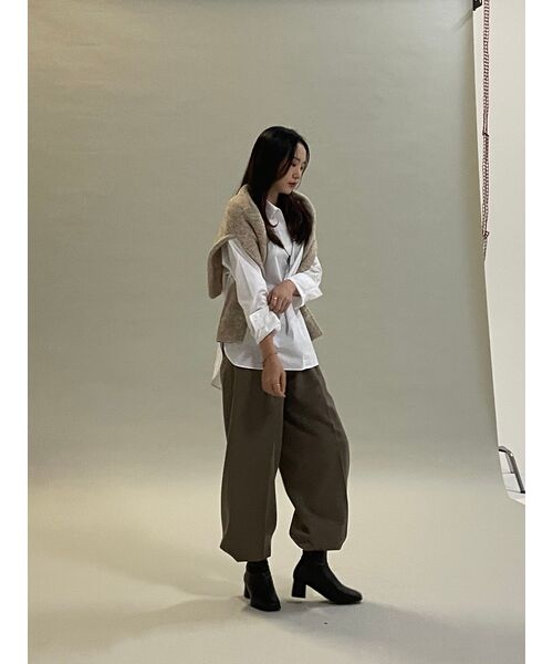 MUSINSA STANDARD WOMAN(ムシンサスタンダードウーマン)の「レディースマルチメランジクルーネックニット【パステルベージュ】(ニット/セーター・レディース・その他・SMALL/MEDIUM/LARGE/X-SMALL)」の6枚目の写真