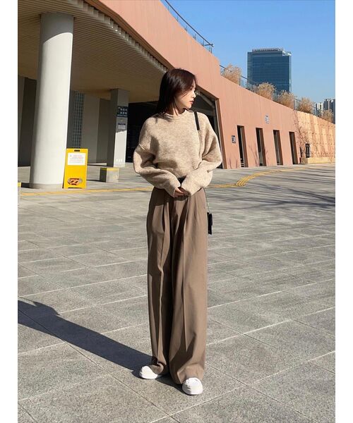 MUSINSA STANDARD WOMAN(ムシンサスタンダードウーマン)の「レディースマルチメランジクルーネックニット【パステルベージュ】(ニット/セーター・レディース・その他・SMALL/MEDIUM/LARGE/X-SMALL)」の8枚目の写真