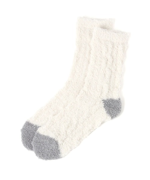 GLOBAL WORK（グローバルワーク）の「モールあたたかソックス/608752（ソックス/靴下・レディース・オフホワイト/ベージュ/ライトグレー/ライトブルー/ブラック・FREE）」の2枚目の写真